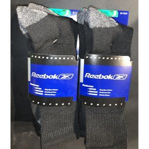 Reebok Men’s Black Crew Socks Big & Tall - 6 Pair
